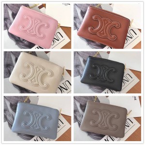 Celine 10C663 TRIOMPHE Smooth Change Card Bag