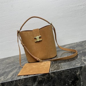 Celine 116613 LOUISE Medium suede bucket bag