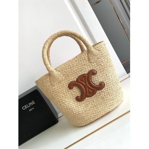 Celine 114352 TRIOMPHE Small Woven Basket Bag