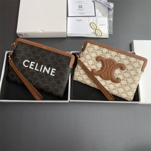 Celine 10J502 Small TRIOMPHE Printed Strap Handbag