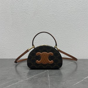 Celine 10K642 logo printed half moon bag 101642
