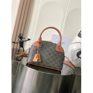Celine 121082 logo printed cowhide shell bag