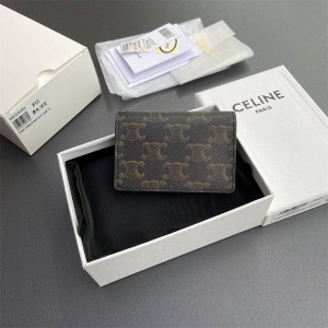 Celine 10J812 Logo Printed Business Card Bag
