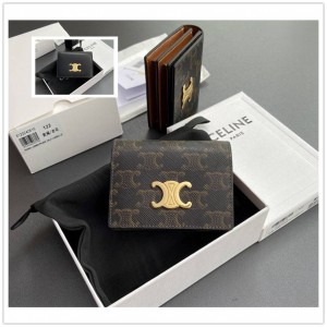 Celine 10M122/10M123 TRIOMPHE logo printed flip card bag