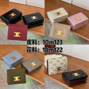 Celine 10M122/10M123 TRIOMPHE Logo Printed Business Card Bag