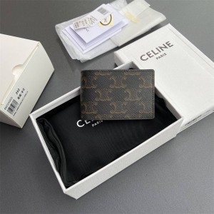 Celine 10M252 TRIOMPHE logo printed horizontal card bag