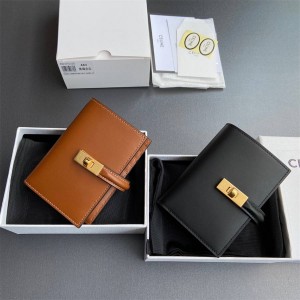 Celine 10M483 TRIOMPHE 16 Shiny Cow Leather Wallet