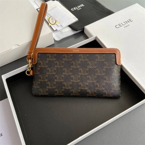 Celine 10K672 logo printed long strap handbag