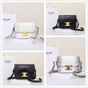 Celine 188424 Lizard/Crocodile TEEN TRIOMPHE Handbag