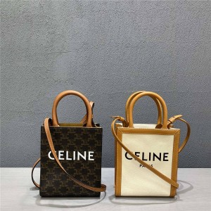 Celine CABAS mini TRIOMPHE canvas vertical handbag 194372/193302