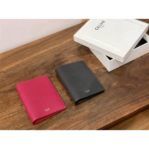 celine new grain leather passport holder two fold card holder