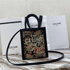 Celine CABAS TRIOMPHE Jacquard Fabric MiNi Vertical Handbag 193302