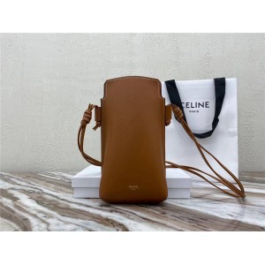 celine new smooth sheep leather strap mobile phone bag 10F683