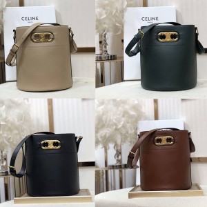 celine BUCKET MAILLON TRIOMPHE cow leather bucket bag 193043