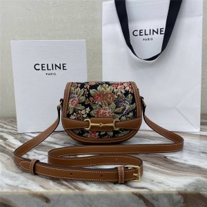 celine official website embroidered flowers CRÉCY small handbag 191363