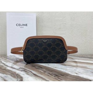 celine TRIOMPHE CANVAS logo print small waist bag chest bag 192672