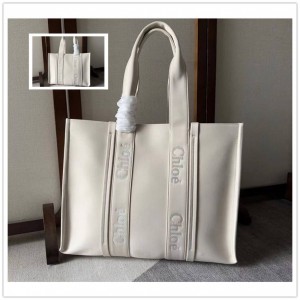 Chloe WOODY Medium/Large Nylon Tote Bag