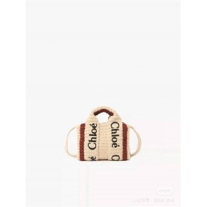 Chloe WOODY NANO Ultra Mini Bag Knitted Tote Bag