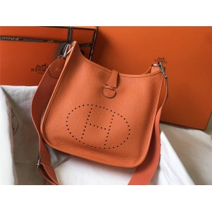 Hermes custom Togo leather Evelyne III 29 shoulder bag