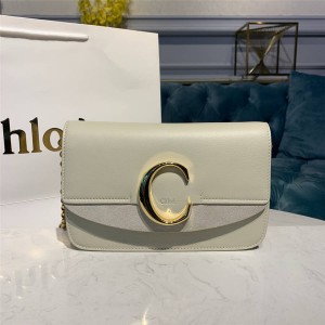 chloe official website new leather C Bag small chain bag