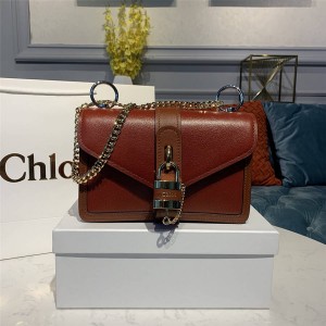 chloe new leather stitching ABY lock chain bag crossbody bag