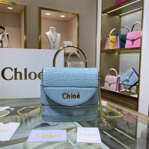 chloe new crocodile leather small ABY LOCK handbag