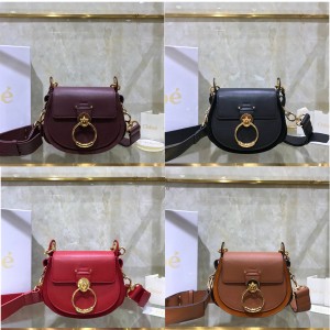Chloe official website new plain leather small TESS bag handbag