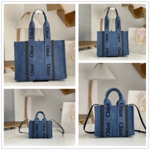 CHLOE WOODY Mini/Small/Medium/Large Denim Tote Bag