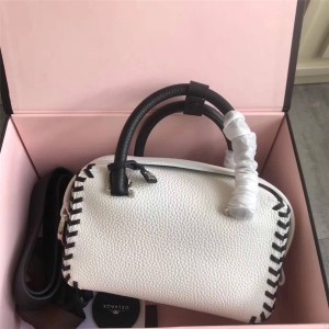 Delvaux handbag togo leather woven Cool box Boston pillow bag