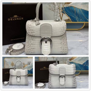Delvaux Brillant MINI/PM/MM Himalayan Crocodile Pattern Handbag
