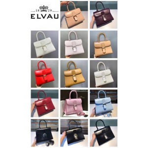 Delvaux Brillant MM Box Calf Handbag Ladies Bag