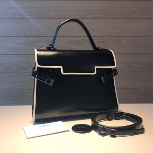 Delvaux Bundled Tempete Illusion MM Box Calf Medium Handbag