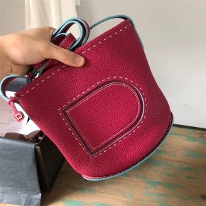 Delvaux handbags new leather mini Pin D-shaped bucket bag D315