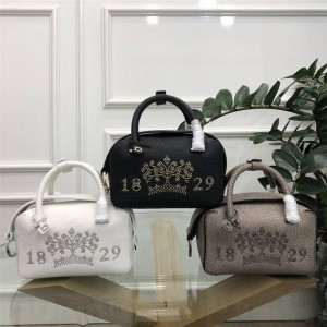 Delvaux New Stud Crown Cool Box Mini Boston Bag