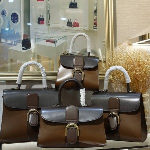 Delvaux's new three-color box leather Brillant handbag