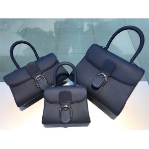 Delvaux Rodéo Grained Calfskin Brillant Bag Indigo Blue