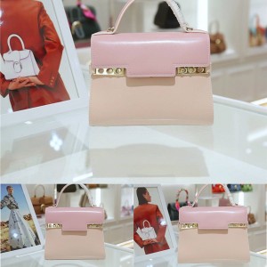 Delvaux Tempete Small PM MM Three-Piece Pink Handbag