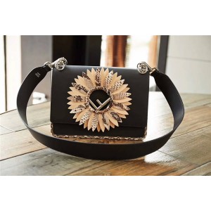 Fendi official website handbag new F buckle snake skin chrysanthemum KAN I handbag
