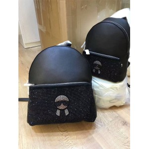 Fendi official website unisex backpack new Lafayette series full leather bag
