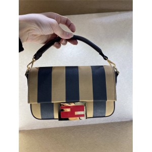 FENDI Pequin pattern BAGUETTE handbag 8BS017 / 8BR600