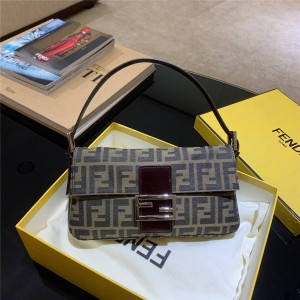 FENDI FF Canvas Printed Medieval Series BAGUETTE Bag