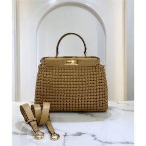 FENDI new hand-woven PEEKABOO ICONIC large handbag