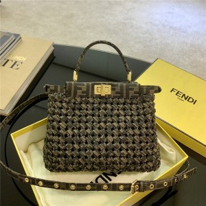 FENDI woven PEEKABOO ICONIC mini handbag 8BN244