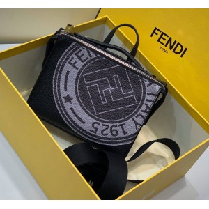 fendi men's bag Stamp pattern leather single shoulder messenger bag 7VA400