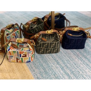 FENDI New Medieval Series Rainbow Cosmetic Bag Lunch Box Bag