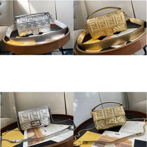 fendi new metallic Prints On leather BAGUETTE bag baguette bag