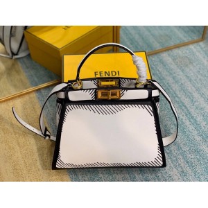 Fendi California Sky PEEKABOO ICONIC Medium Handbag 8BN290