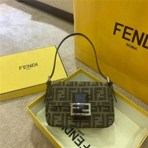 fendi new style flap FF pattern vintage baguette shoulder bag