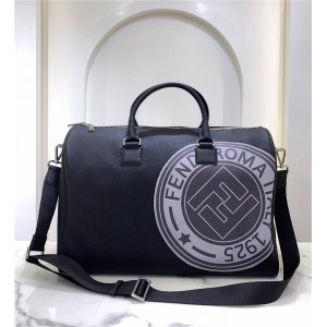 FENDI men's bag Stamp patch printed leather travel bag 7VA430