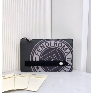 FENDI double F LOGO Stamp pattern men's clutch 7VA350